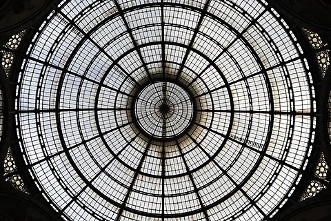 The glass dome - Galleria Vittorio Emanuele II, Milan.