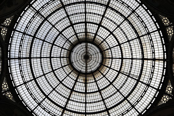 Glass dome of Galleria Vittorio Emanuele II - Milan