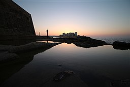 Tigne Point på Malta sett från Valletta.