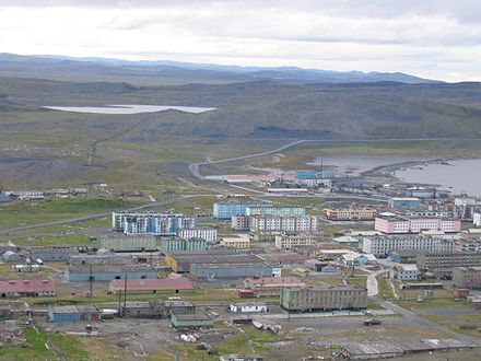 Tiksi, a coastal settlement in the vast Arctic wilderness