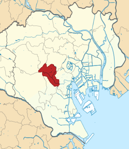 Location of Shibuya in Tokyo