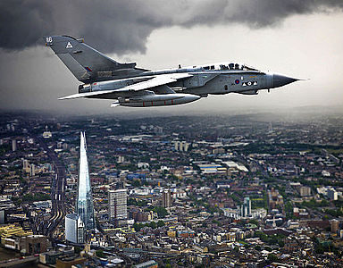 RAF Tornado over London during the Queen's 2013 Birthday Flypast.