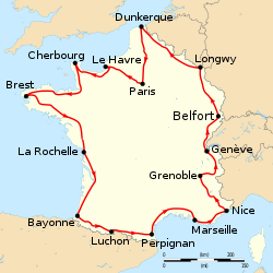 Tour de France 1914 map-fr.svg