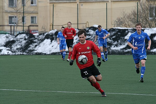 Sportland have been the primary shirt sponsor of Narva Trans for more than two decades.