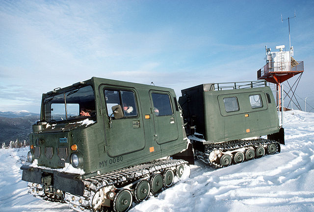 Swedish Hägglunds Bv206 with wide rubber tracks