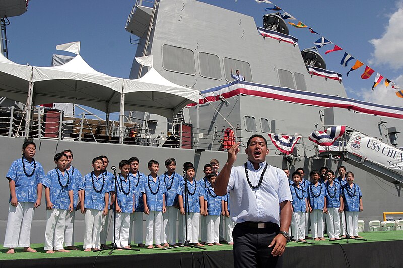 File:US Navy 040918-N-3228G-015 Honolulu Boy's choir performs at the commissioning ceremony for the U.S. Navy's newest and most advanced Arleigh Burke-class guided missile destroyer USS Chung-Hoon (DDG 93).jpg