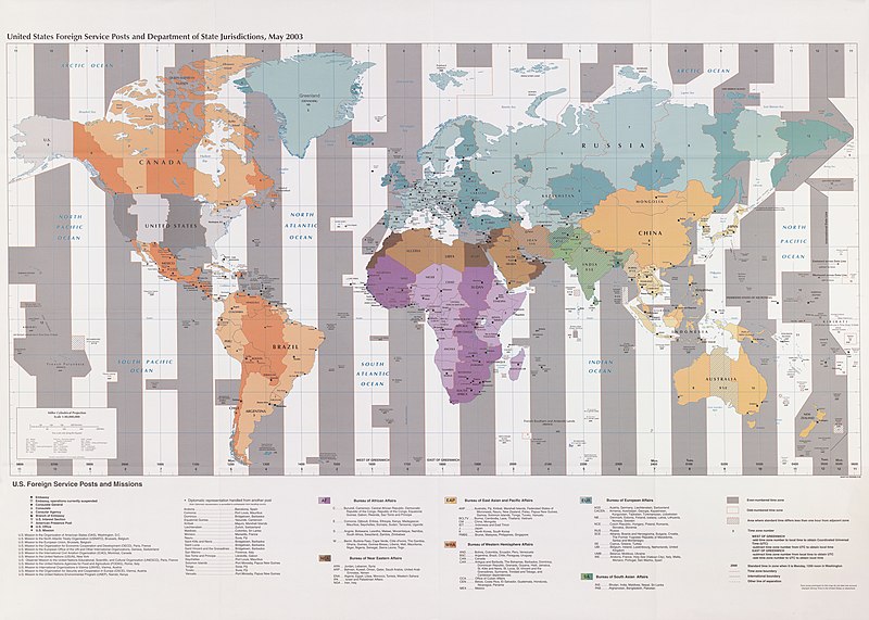 File:United States foreign service posts and Department of State jurisdictions, May 2003 - (world). LOC 2003629510.jpg