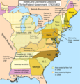 औपनिवेशिक चार्टर के आधार पर राज्य भूमि पर किये गए दावे, जो की बाद में अमेरिकी सरकार को अर्पित कर दिए गए, 1782–1802।