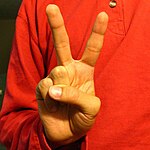 ASL sign for the number 2