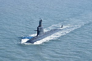Vagir - Y11879 the fifth Kalvari class submarine during its sea trials.jpg