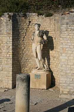 Replica of the statue in the sanctuary with portico