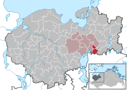 Läget för kommunen Ventschow i Landkreis Nordwestmecklenburg