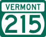 Vermont Route 215 marker