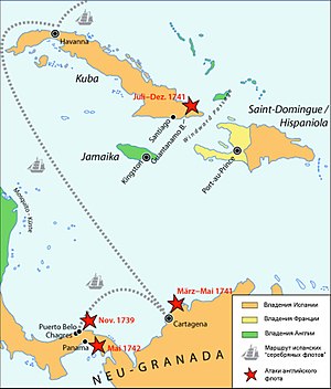 Боевые действия в Карибском море в 1739—1742 годах