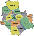 English: Districts of Warsaw since 2002 Polski: Podział administracyjny Warszawy od 2002