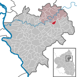 Läget för Wasenbach i Rhein-Lahn-Kreis