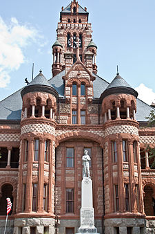 The Ellis County Courthouse in Waxahachie