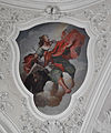 2. Joch (Vierungskuppel), Zwickel: Evangelist Johannes; Deckengemälde (Öl/Tempera auf Putz, kein Fresko) von Jacob Carl Stauder, 1719/1720