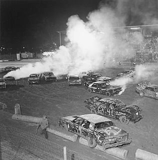 Demolition derby Motorsport where drivers ram vehicles into one another