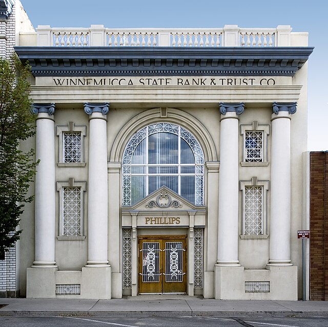 Winnemucca State Bank and Trust building is listed on the National Register of Historic Places.