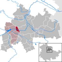 Läget för kommunen Wundersleben i Landkreis Sömmerda