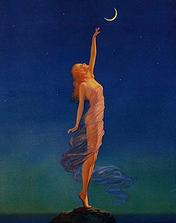 "Reaching for the moon", painting by Edward Mason Eggleston