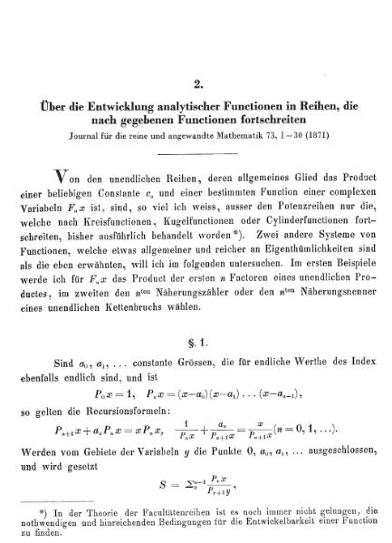 File:Über die Entwicklung analytischer Functionen in Reihen, die nach gegebenen Functionen fortschreiten.djvu