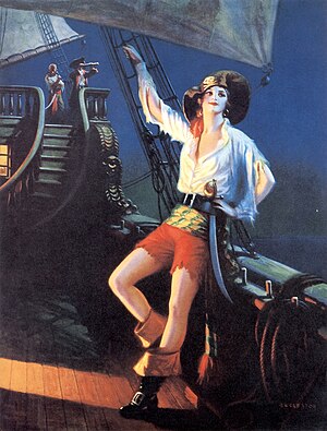 “Adventuress”, painting by Edward Mason Eggleston, 1929.jpg