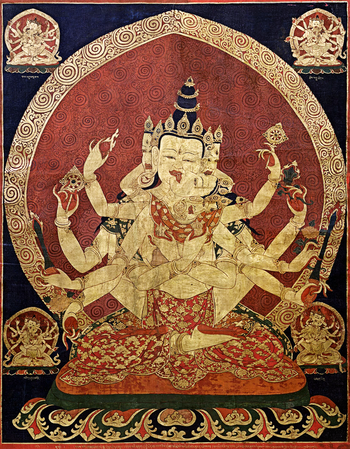 Seventeenth century Tibetan thangka