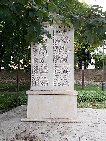 File:1848-49 Revolution memorial name panel A-K, 2020 Jászapáti.jpg