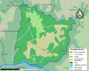 Mappa a colori che mostra l'uso del suolo.