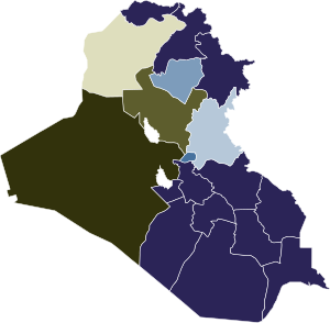 2005 Iraq constitutional referendum results by governorate.svg