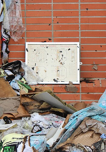 Safety plan on the street after the fire of th...