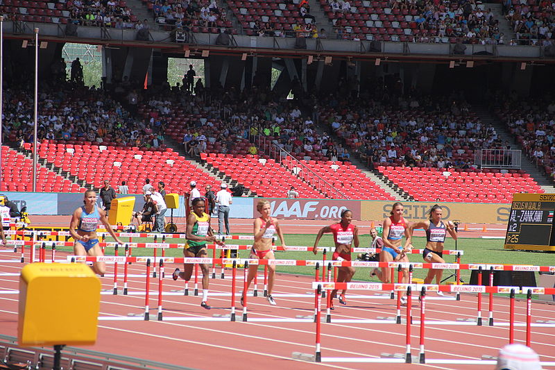 File:2015 World Championships in Athletics – Women's 100 metres hurdles - heats - 1.JPG