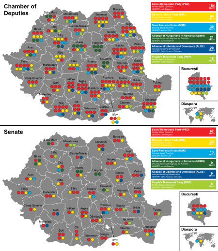 Выборы в законодательные органы Румынии 2016 г. - Results.svg 