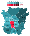 Vote strength results of the 2017 Graz local election.