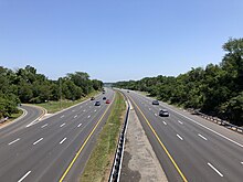 View south along I-295 from Bear Tavern Road (CR 579)