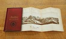 Baedeker’s Schweiz mit Karte der Berner Alpen in der Zentralbibliothek Zürich