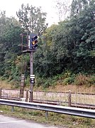 A caution signal at ME 130 at Beaconsfield Station.jpg