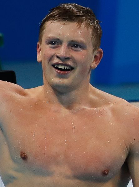 Peaty after winning the Men's 100 metre breaststroke at the 2016 Olympics