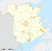 Administrative areas of New Brunswick with First Nations lands map-blank