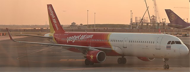 Airbus A321 (HS-VKG) of Thai VietJet Air parked at Suvarnabhumi Airport