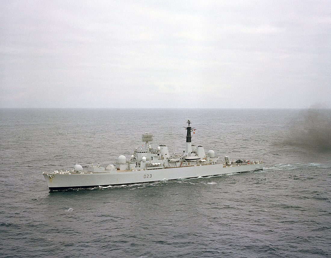 File:An elevated port bow view of the British destroyer HMS BRISTOL (D23) underway (330-CFD-DN-SC-87-01109).jpg