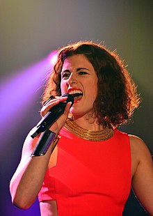 Ann Sophie performing at the Unser Song für Österreich club concert in 2015