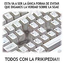 Campaign to re-open the Frikipedia. ApoyoFrikipedia.jpg
