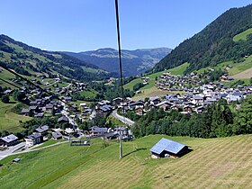 Vue aérienne de la station.