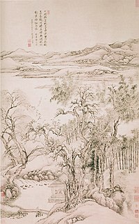 Puu syksyllä ja varikset 1712, kirjoittanut kiinalainen taidemaalari Wang Hui.jpg