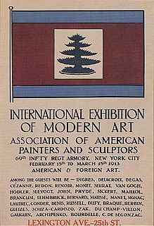 Armory Show, 17 februari – 15 mars 1913, var en mycket inflytelserik internationell konstutställning med över 1 100 verk av moderna konstnärer i New York på 6:e regementets arsenal.