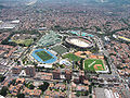 Het stadion van boven in het Atanasio Girardot Sportcomplex.