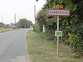 Aubréville (Meuse) city limit sign.JPG